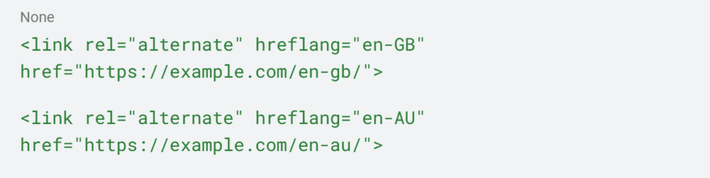 Balise hreflang en-GB
