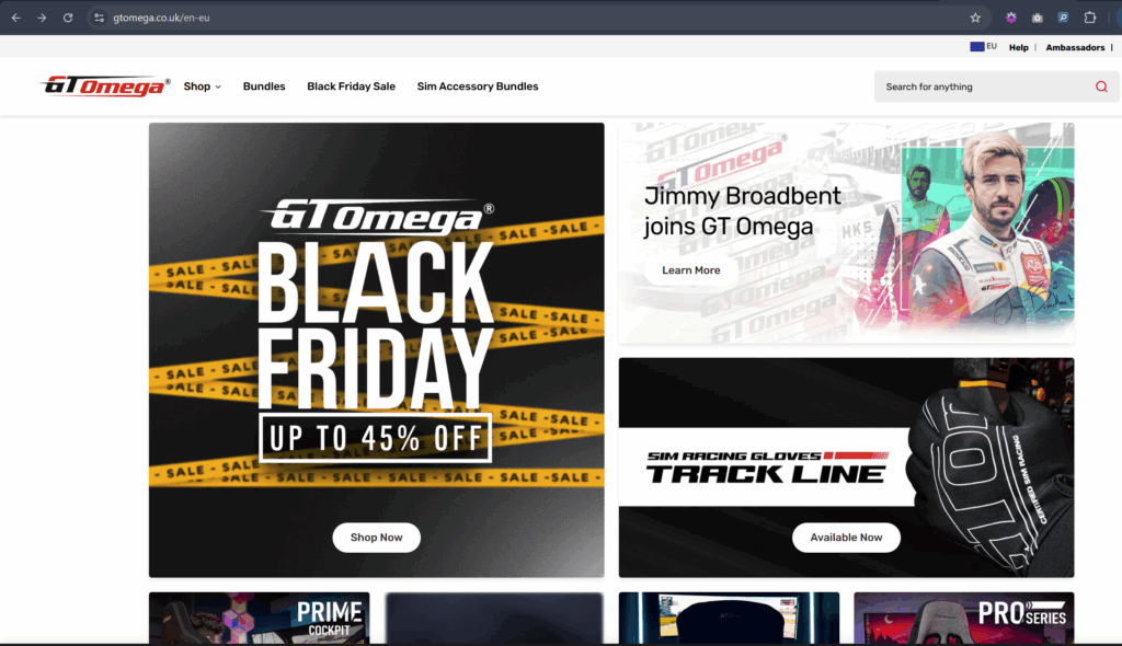 Capture d’écran d’un site e-commerce international illustrant la mise en place de la balise hreflang pour cibler différentes langues et régions.